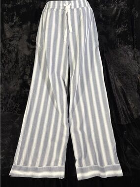 Haven Well Within Pajama Pants Women M Blue White Talbots Lounge Organic Cotton